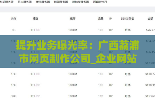 提升业务曝光率：广西荔浦市网页制作公司_企业网站建设