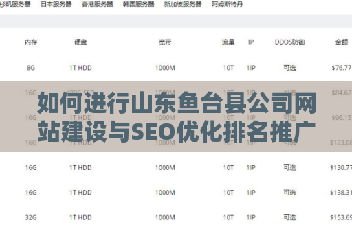 如何进行山东鱼台县公司网站建设与SEO优化排名推广