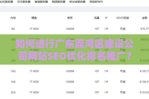 如何进行广东荔湾区建设公司网站SEO优化排名推广？
