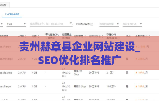 贵州赫章县企业网站建设_SEO优化排名推广