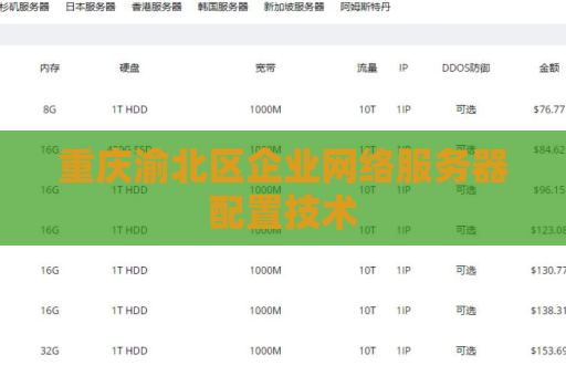 重庆渝北区企业网络服务器配置技术