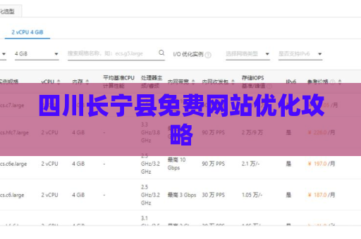 四川长宁县免费网站优化攻略